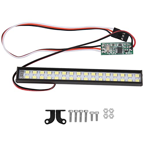 RC Light Bar, RC Light Kit Metal Plastic with Installation Accessories RC LED Lights for RC Crawler Car