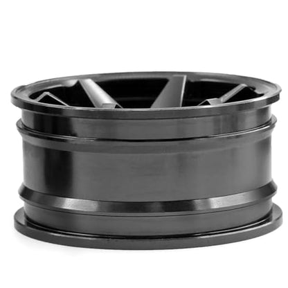 REDSPIDER • 1/10 RC Drift Wheels Rims 12mm Hex Alloy Aluminum for 1:10 Scale Rally Racing Car Tires Tamiya TT01 TT02 XV01 TA06 A959 PTG2 HPI KYOSHO HSP PTG2 Touring Street Tyres 4PCS (Black) - color: Black