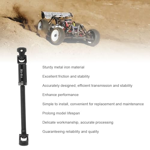 RC Drive Shaft, Metal RC Car Crawler Drive Shaft with Screws for SCX10 1/10 Cars (112-132MM - size: 112-132MM