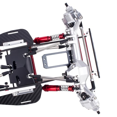 Performance Carbon LCG Chassis Kit with Brace Rock Sliders Delrin Skid Plate for 1/10 RC Crawler Comp Rigs SCX10 Capra Upgrade (Chassis Kit B) - style: Chassis Kit B