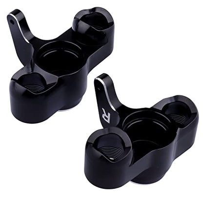 Aluminum Front Steering Blocks Steering Knuckle for Arrma 1/8 Kraton/Outcast/Notorious 6S BLX Upgrades Parts,Replace AR330505 (Black) - color: Black