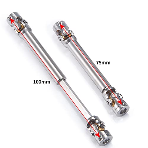 RC-Hub 1Pcs RC Driveshafts Metal Drive Shaft 45-50/47-57/55-67/60-80mm for 1:14 Tamiya Trailer Tractor Truck RC Crawler Car (75-100mm) - size: 75-100mm