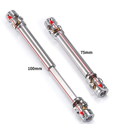 RC-Hub 1Pcs RC Driveshafts Metal Drive Shaft 45-50/47-57/55-67/60-80mm for 1:14 Tamiya Trailer Tractor Truck RC Crawler Car (75-100mm) - size: 75-100mm