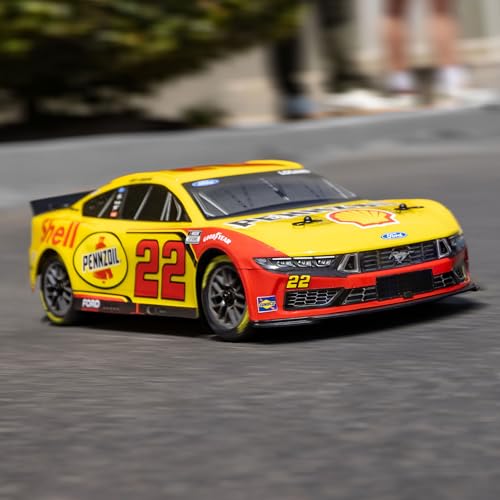 Losi 1/12 NASCAR RC Race Car Joey Logano No. 22 2025 Shell-Pennzoil Ford Mustang 2S AWD RTR Brushed On-Road Battery & Charger Included Yellow LOS1122522