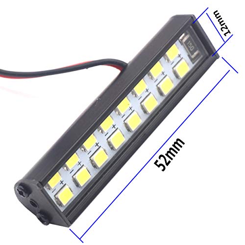 ShareGoo 16LEDs RC Crawler Car LED Light Bar Roof Lamp Simulation Spotlight Kit 5-8.4V Compatible with Traxxas TRX-4 Trx4 Axial SCX10 90046 RC4WD D90 CC01 RC Car Crawler Truck