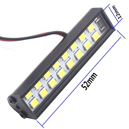 ShareGoo 16LEDs RC Crawler Car LED Light Bar Roof Lamp Simulation Spotlight Kit 5-8.4V Compatible with Traxxas TRX-4 Trx4 Axial SCX10 90046 RC4WD D90 CC01 RC Car Crawler Truck