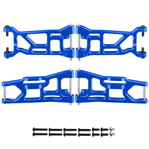 Aluminum Suspension A-Arms Set Front Arms & Rear Arms for 1/10 Losi Tenacity TT Pro 4WD SCT/DB Pro Upgrades, Replace LOS234016 LOS234017 (Blue)