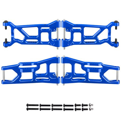Aluminum Suspension A-Arms Set Front Arms & Rear Arms for 1/10 Losi Tenacity TT Pro 4WD SCT/DB Pro Upgrades, Replace LOS234016 LOS234017 (Blue)