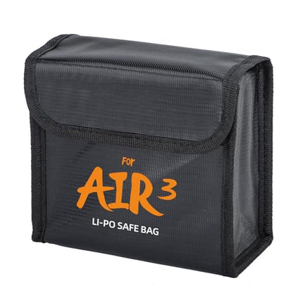 Battery Bag, Fireproof Explosion-Proof Lipo Battery Safe Bag Sleeve Lipo Guard Pouch Sack Charge Protection Bags For DJI Air 3 Drone (Three battery bag For DJI Air 3)