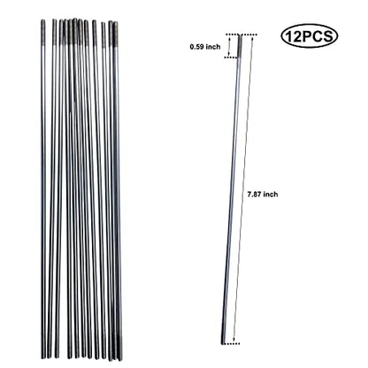 12Pcs Pushrod Connector 304 Stainless Steel Rod Linkage DIY Parts for RC Model Airplane Helicopter Boat Car M3 Length 7.87" - size: M3x7.87"
