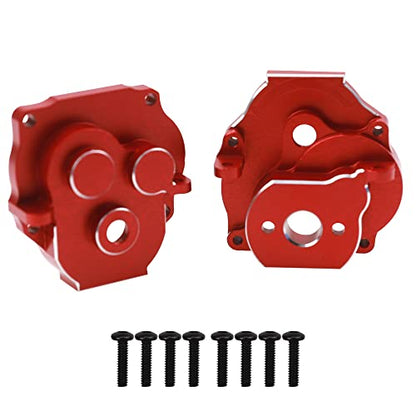 ShareGoo Aluminum Alloy Transmission Gearbox Hoursing Gearbox Case Upgrades Parts Compatible with Traxxas TRX4M 1/18 RC Crawler Car (Red) - color: Red
