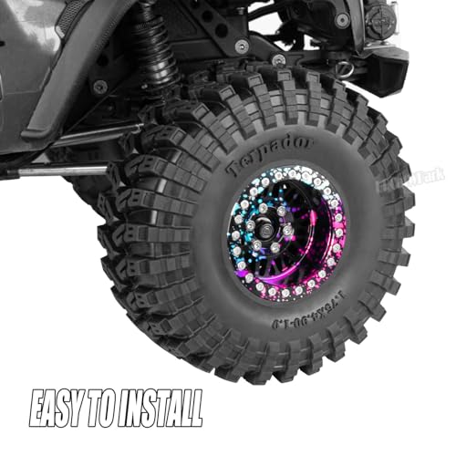 RC 1.9In Soft Rubber Wheel Tires for 1/10 RC Crawler Car SCX10 SCX10 II 90046 SCX10 III AXI03007 SCX10 Pro TRX4 TRX6 D90 Gen7/8 VS4-10 MST CFX,BRCatWPark 4Pcs Soft Rubber Wheel Tires-(B) - style: 4Pcs 1.9 Rubber Wheel - (B)