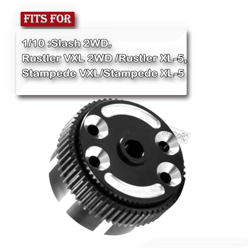 Aluminum Sealed Differential Case Upgrades Part for 1/10 Slash 2WD All Versions,2WD Rustler VXL/Rustler XL-5,Stampede VXL/Stampede XL-5,Bandit Electric RC Car,Black