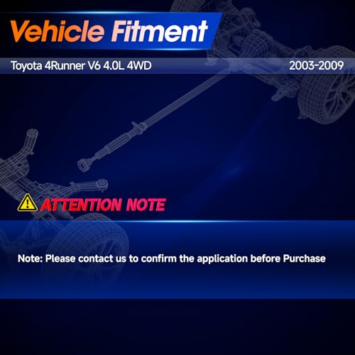 Rear Drive Shaft Prop Shaft Driveshaft Assembly Fit for Toyota 4Runner 2003 2004 2005 2006 2007 2008 2009 4.0L 4WD, OE 936-775, 371106A440 - size: Fit 2003-2009 4Runner 4.0L 4WD