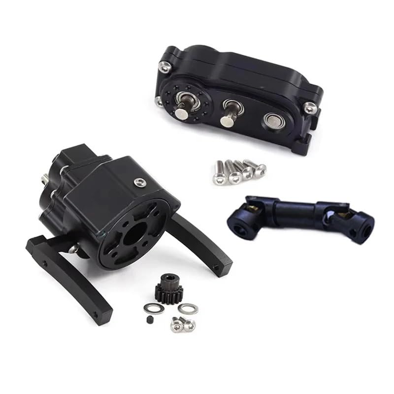 for RC Car Front Motor Transmission Prefixal Gearbox Transfer Case for 1/10 Crawler Axial SCX10 & II Upgrade Parts(UnShiftable GearboxA) - color: Unshiftable Gearboxa
