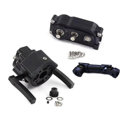 for RC Car Front Motor Transmission Prefixal Gearbox Transfer Case for 1/10 Crawler Axial SCX10 & II Upgrade Parts(UnShiftable GearboxA) - color: Unshiftable Gearboxa