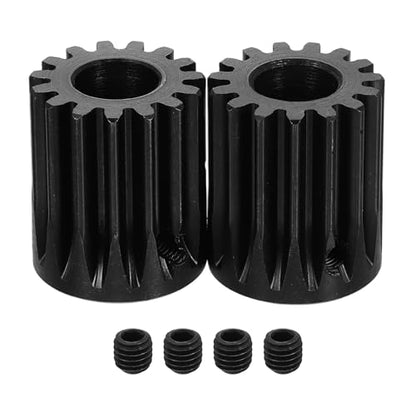 uxcell 2Pcs 1.5 Mod 15T Spur Gear 12mm Bore, 1045 Steel Pinion Gear Black Surface Treatment, 20°Pressure Angle, for Spur Rack and RC Model Car or Motor DIY - size: 1.5 Mod 15T, 12mm