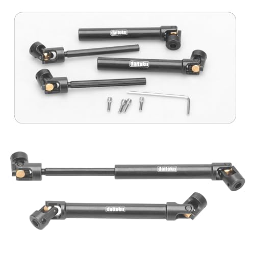 daitoku 2PCS 109-154mm Universal RC Drive Shaft for 1/10 Axial SCX10 SCX10-II Redcat D90 Gen7 /Pro RC4WD GEN8 RC Crawler - size: 109-154mm