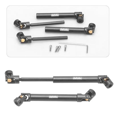 daitoku 2PCS 109-154mm Universal RC Drive Shaft for 1/10 Axial SCX10 SCX10-II Redcat D90 Gen7 /Pro RC4WD GEN8 RC Crawler - size: 109-154mm