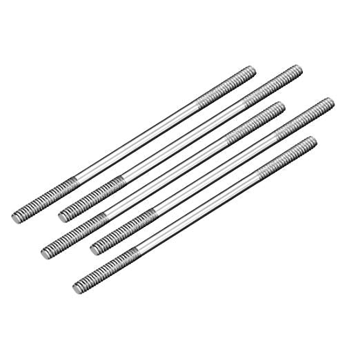 uxcell M2x45mm Pushrod Connector Stainless Steel Rod Linkage,for RC Boat,Car,Airplane,Helicopter,5pcs - size: M2x45mm