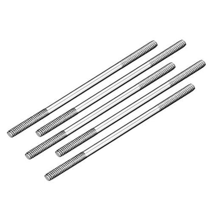 uxcell M2x45mm Pushrod Connector Stainless Steel Rod Linkage,for RC Boat,Car,Airplane,Helicopter,5pcs - size: M2x45mm