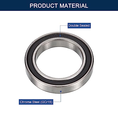 6805-2RS Deep Groove Ball Bearings, ID 25mm x OD 37mm x Width 7mm Double Rubber Sealed Ball Bearing Pre-Lubricated Chrome Steel Z2 Lever 10pcs - size: 6805-2RS 25x37x7mm