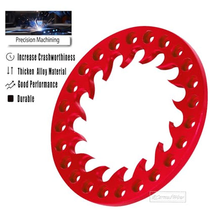 RC Metal 1.9 Beadlock Wheels Replacement Ring for 1/10 Crawler RC Car TRX4 SCX10 90046 90047,Alloy 1.9" Beadlock Rims Replacement Ring,4pcs,Red - color: Red(4pcs)
