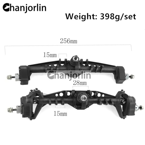 1/10 RC Crawler Car Front and Rear Currie F9 Portal Axle Set Assemble Compatible with 1:10 Scale RC Crawler Car Axial Capra UTB10 1.9 UTB Upgrade Parts (Front And Rear Axle Set) - color: Front and Rear Axle Set