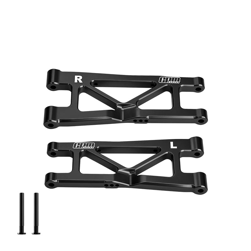 GPM 7075-T6 Alloy Rear Lower Suspension ARMSFor 1/16 Mini Kraton 3S Dsc 4X4 RTR Brushless Speed Truck-Ara2508S (Black) - color: Black