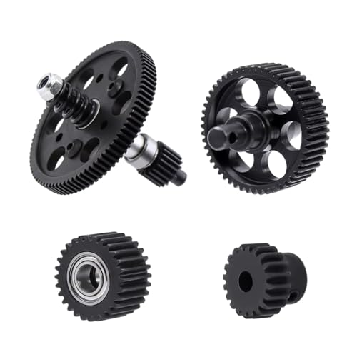 RC car Components Compatible with Axial for SCX10 1/10 RC Crawler Upgrade Parts Steel Metal Transmission Gears Set 87T Spur Gear 20T Pinion