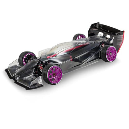 4PCS RC Highway Off-Road Truck Wheels & Tires - Compatible with 1/8 Typhon 6S BLX, 1/7 Infraction 6S BLX/Limitless - Foam Insert Plastic Rims （4 Small ） (Purple) - color: Purple