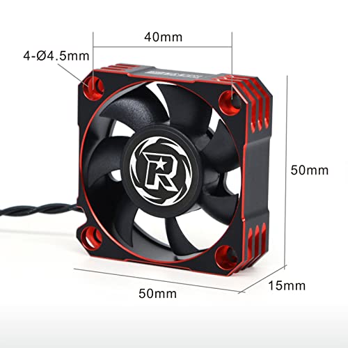 Surpass Hobby 50mm RC Cooling Fan 10000RPM Motor Heatsink Preventing Heat ESC Fan for 1/5th Scale RC Car Brushless Motor ESC RED - style: Red