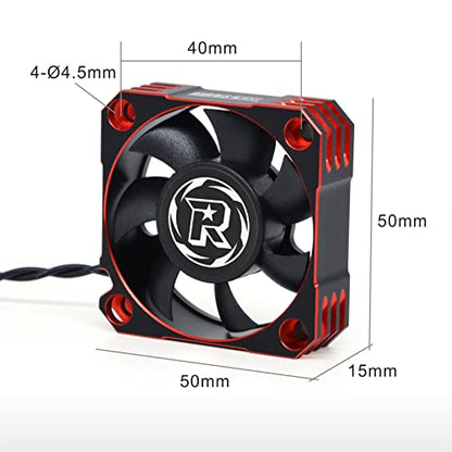 Surpass Hobby 50mm RC Cooling Fan 10000RPM Motor Heatsink Preventing Heat ESC Fan for 1/5th Scale RC Car Brushless Motor ESC RED - style: Red