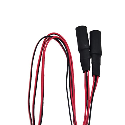 QUE-T 10mm 2 LEDs Angel Eyes & Demon Eyes LED Headlight/Back Light for 1:10 RC Model Crawler Cars,Red + White (Inner Red + Outer White, 10mm) - color: Inner Red + Outer White, size: 10MM