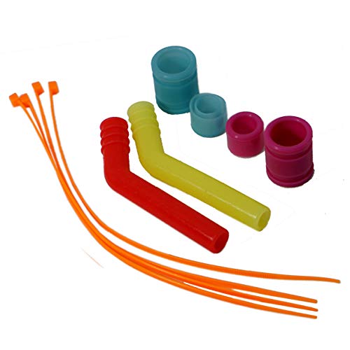 Exhaust Pipe Tubing,Silicone Exhaust Extension Tube & Electric Roto Starter E-Start Backplate Power Back Cover 11012 & Drill Start Wand Power Starter Shaft Rod Pin End 11003