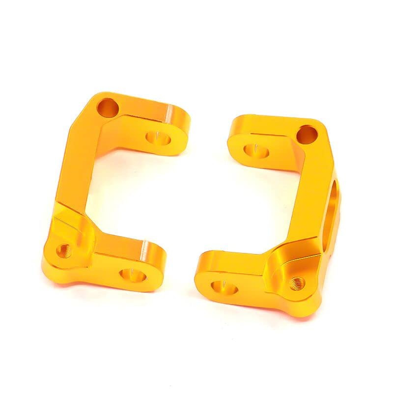 Front Lower Suspension Arm Hub Carrier Base C/Steering Cup/Metal Drive Shaft for 1/10 Tamiya CC01 TA02 TA03 4WD Buggy RC Car OP(C Seat Gold) - color: C Seat Gold