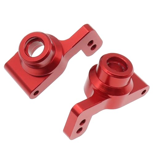6PCS Metal Front Steering Cup&C seat&Rear Wheel hub Compatible with WLtoys Compatible with WLtoys 1/14 144010 144001 144002 1/12 124016 124017 124018 124019 RC Car Upgrade Parts (Red) - color: Red