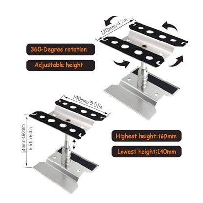 RC Car Stand RC Repair Stand 360 Degree Rotation Lift or Lower for Traxxas Arrma Redcat Axial RC4WD HSP Losi 1/8 1/10 1/12 1/16 Scale RC Crawler Car Truck Buggies (Silver) - color: Silver