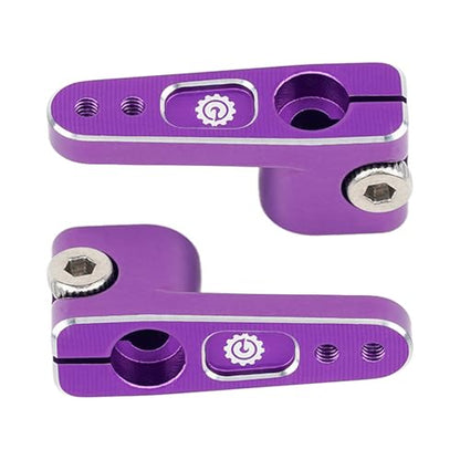 2PCS 15T SCX24 Servo Horn for EMAX ES08MA Suitable for Axial SCX24 AX24 90081 Etc 1/24 RC Crawler Car Upgrades (Purple) - color: Purple