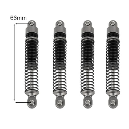 53mm 59mm 66mm 78mm Aluminum Long Threaded Shocks Absorbers Oil Damper for 1/18 RC Crawler TRX4M TRX-4M KUpgrade Parts (66mm-gray) - color: 66mm-gray