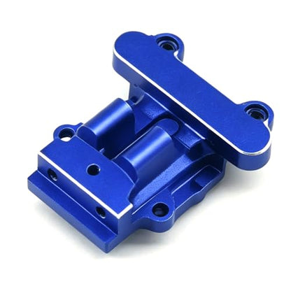 Aluminum Upgrade Parts Set for ARRMA 1/16 Mini Kraton 3S, Front/Rear Upper/Lower Arm, Gearbox Cover, Wing, Steering Link (Blue Rear Gearbox Cover) - color: Blue Rear Gearbox Cover