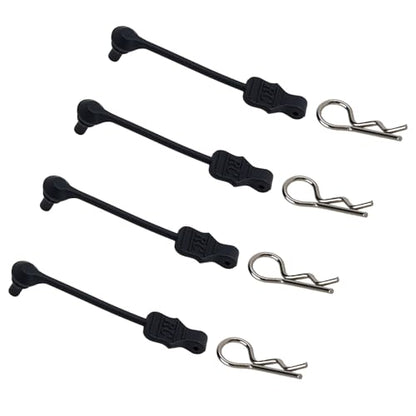 8PCS TGCWENG Universal RC Body Clips w/Pull Tabs Car Clips R Clips for All 1/10 1/12 Scale TRX4 Losi HPI Arrma Kyosho Himoto RC Car Truck Crawler Body Shell Upgrades (1.2mm Sliver Clips+Black Pull) - color: Sliver Clips+Black Pull