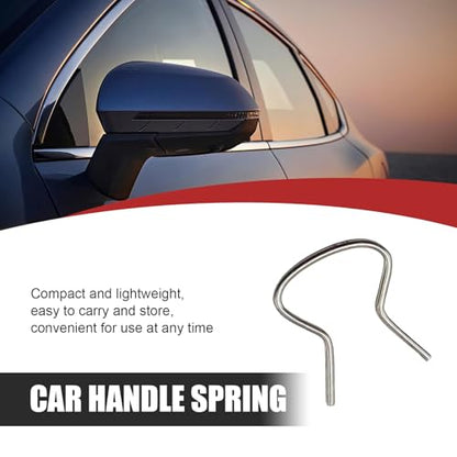 10 PCS Car Window Crank Handle Retainer Clips, Metal Retaining Clips Assortment, Door Window/Glass Lifter Crank Handle Spring Clip, Universal for Most Cars (Silver)