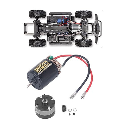 RC Car Universal 540 Brushed Motor with 1/3 Reduction Planetary 13T 80T for 1/14 Tractors 1/10 Crawler Car DIY Modifications (80T)