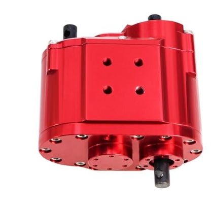Yiju Transfer Case Gearbox RC Transmission Box Aluminum Alloy Construction Professional Double Speed RC Crawler Gear Set Suitable for Rock Crawling, Red - color: Red