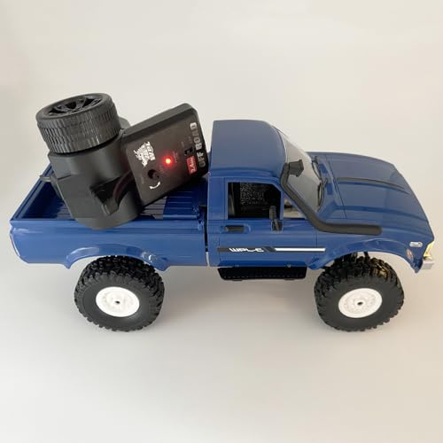 RC Crawler WPL C24 RC Rock Crawler RC Truck 4x4 Off Road RTR | 1/16 Scale Remote Control Truck All Terrain 2.4 GHz with Proportional Steering LED Lights Hobby Toys Adult