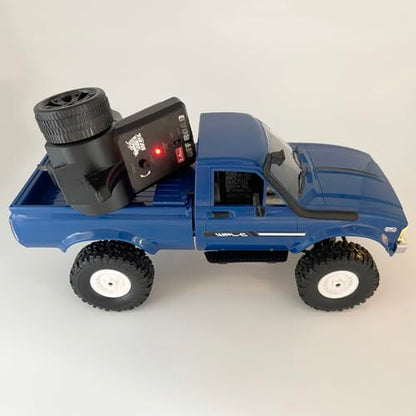 RC Crawler WPL C24 RC Rock Crawler RC Truck 4x4 Off Road RTR | 1/16 Scale Remote Control Truck All Terrain 2.4 GHz with Proportional Steering LED Lights Hobby Toys Adult