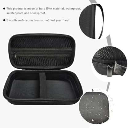 Tire Inflator Portable Air Compressor Case, 120 PSI Air Pump Storage Box for USB Cable Connector Accessories, Hard Carrying Case Compatible with Most Handheld Tire Inflators (Black)