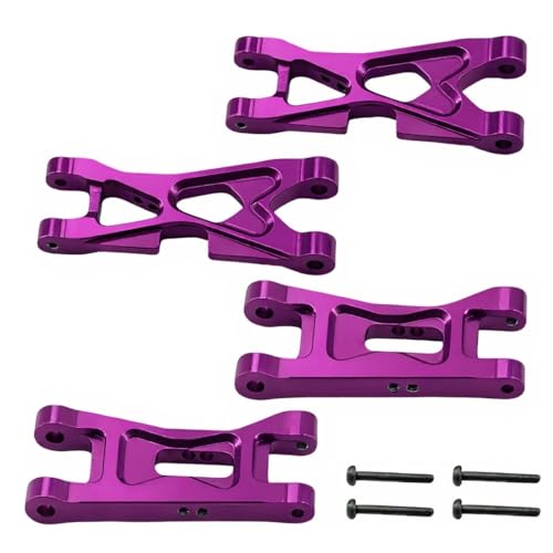 Aluminum Front & Rear Suspension Arms Set fo Losi Micro-B & Micro-T – Durable CNC Upgrade Parts RC Car Accessories for Performance & Replacement (purple) - color: purple