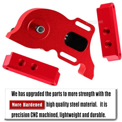 RC LCG Transmission Gearbox Upgrades Part for 1/10 SCX10 SCX10 II 90046 SCX10 III AXI03007 RC Crawler Car,Aluminum Low Center of Gravity highperformance Transmission Gearbox,Red - color: Red - (Gearbox)